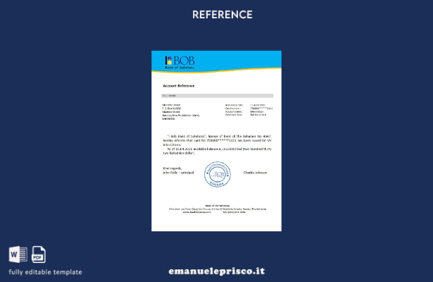 stile verificato Modello di riferimento della banca di soluzioni Bahamas I bob
